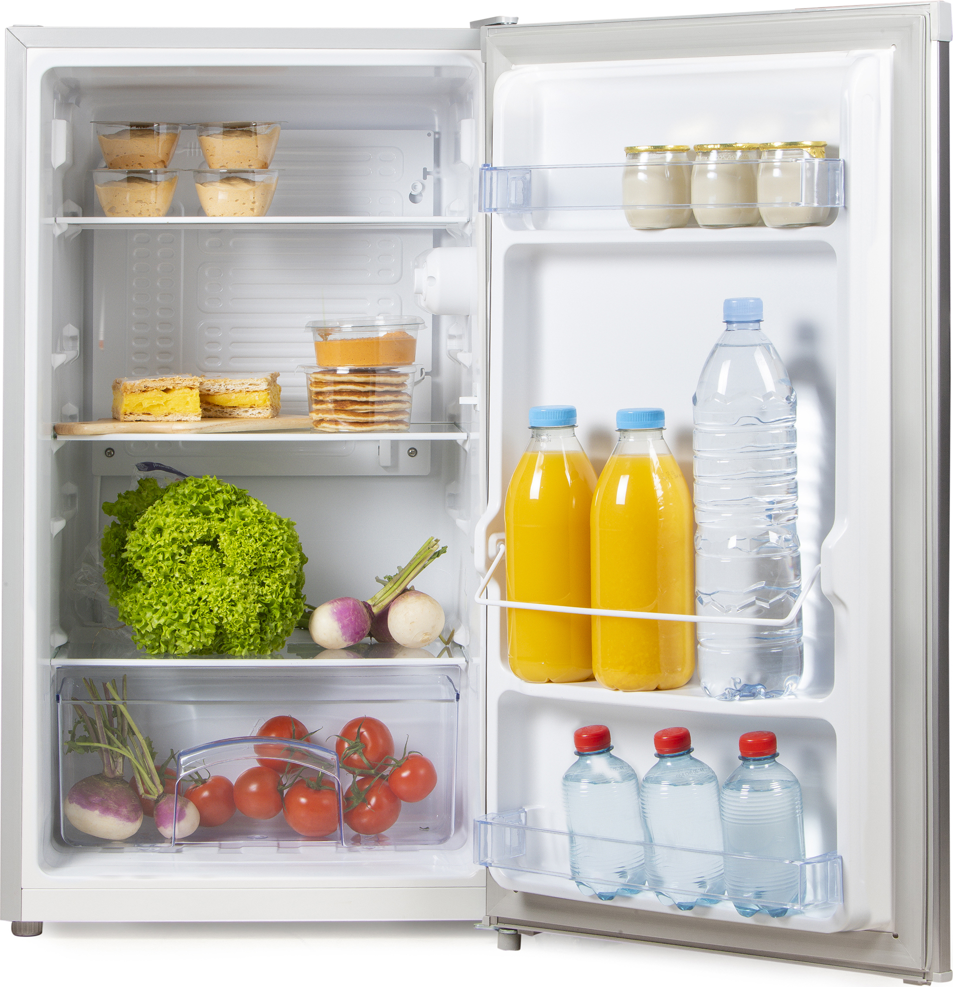 PRIMO PR122FR Stolová chladnička - objem 88 litrov - strieborná - - voľne stojaca stolová chladnička