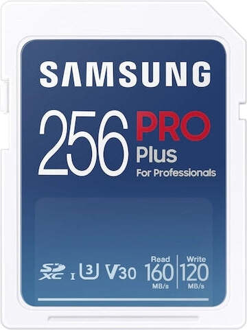 Speicherkarte Samsung PRO Plus 2021 SDXC 256 GB Klasse 10 UHS-I/U3 V30 (MB-SD256KB/WW) MB-SD256KB PRO PLUS SDXC Class 10 UHS-I U3 V30