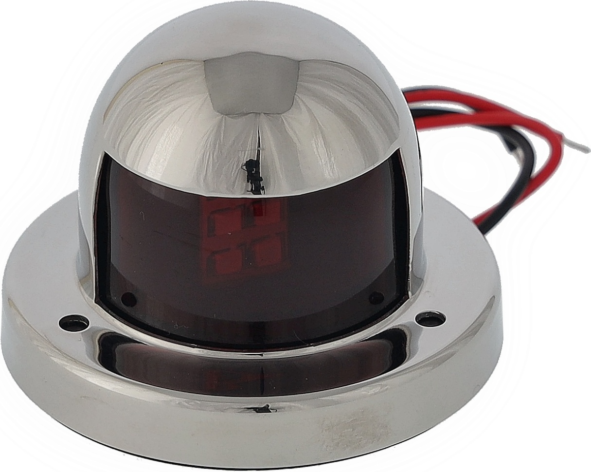 Nautika LED Positionslichter Edelstahl Positionslampen Navigationslichter weiß 12V Positionsleuchten Licht für Boote bis 12m Art: Backbordlicht 4300