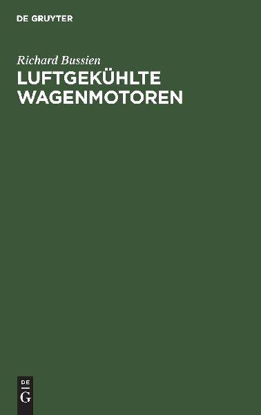 De Gruyter Luftgekühlte Wagenmotoren mit einer Breite von 15,5 cm und einer Höhe von 0,9 cm