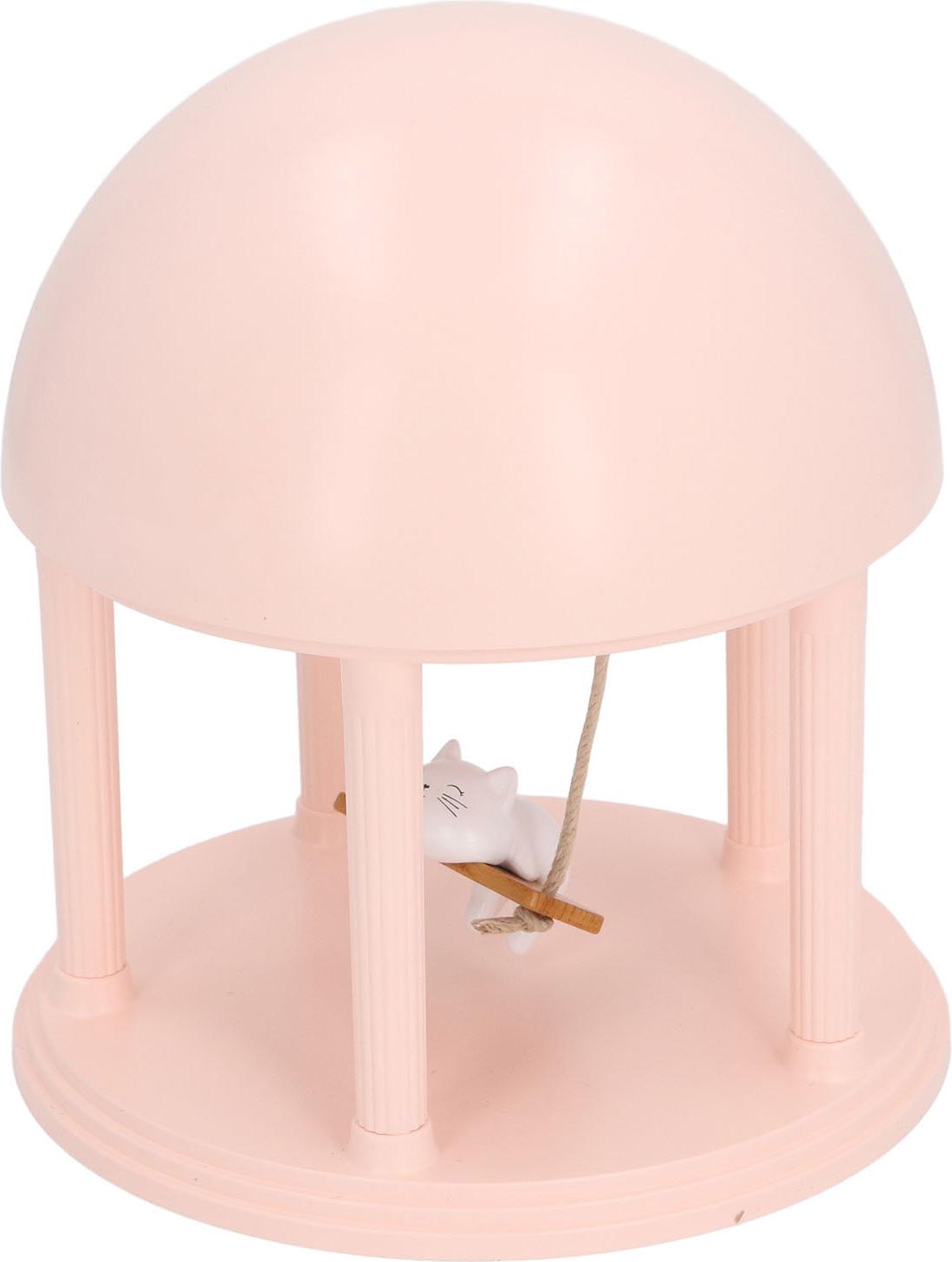 Bluetooth reproduktor Nočné svetlo Plynulé stmievanie 1200mAh Cat Swing Decor Bezdrôtový reproduktor s projekčnou lampou pre spálňu 5V Roseate