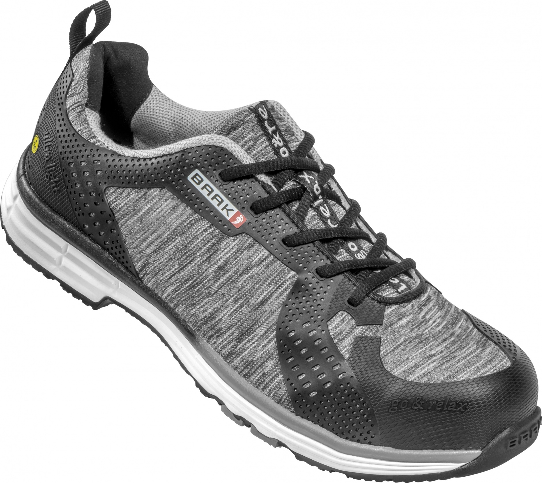 Sicherheitsschuh Conner Gr.41 grau mell. Textilmaterial S1 SRC ESD EN20345 BAAK 5001-41