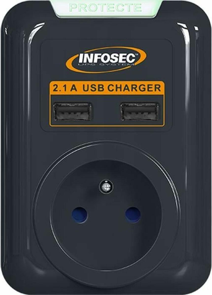 INFOSEC S1 USB NEO Schwarz Überspannungsschutz INFOSEC S1 USB NEO Schwarz