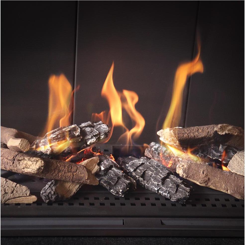 Kratki Dekorationselemente aus keramischem Holz für Gaseinsätze AF-DC/GAZ