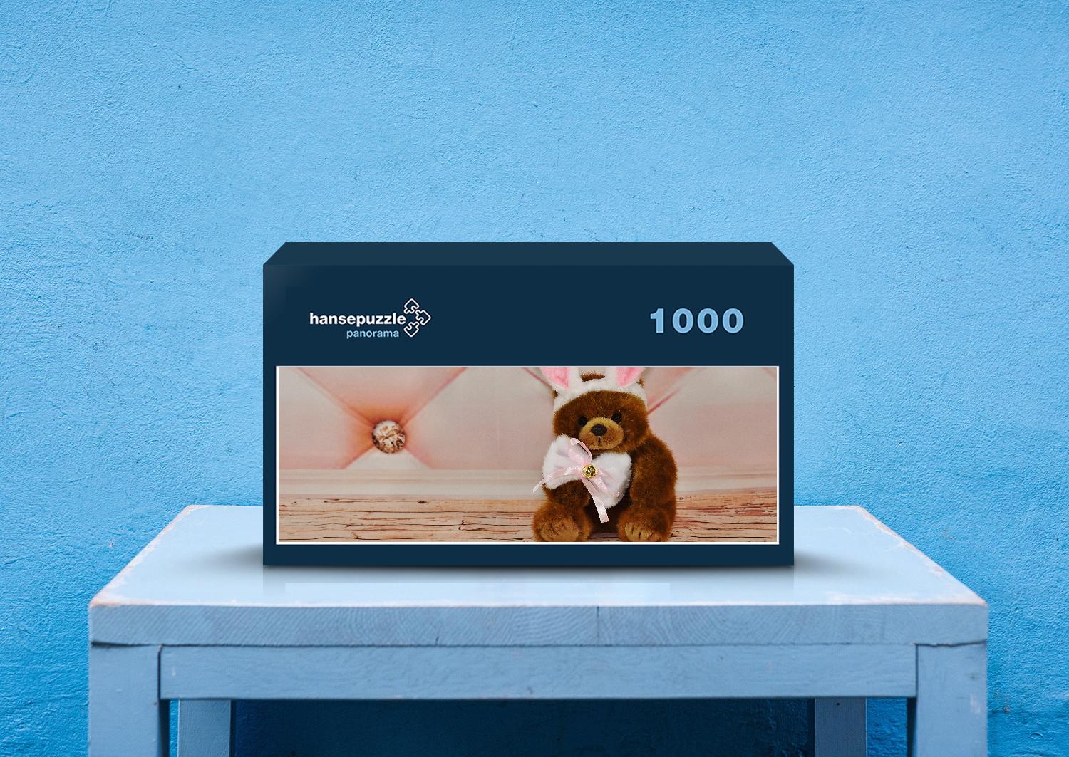 hansepuzzle 32871 - Plüschtier Puzzle, 1050 Teile, Tierwelt, 60,0 x 46,0cm mit hochwertiger Aufbewahrung, Kartonbox und wiederverschließbarem Beutel 22871