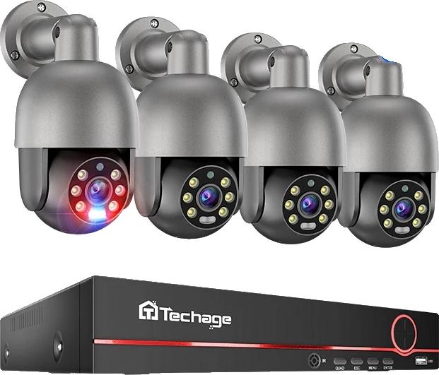 Monitorovací kamerový systém, 8 kanálov, AI detekcia človeka, 8CH 5MP 4PCS CAM, bez zabudovaného HDD