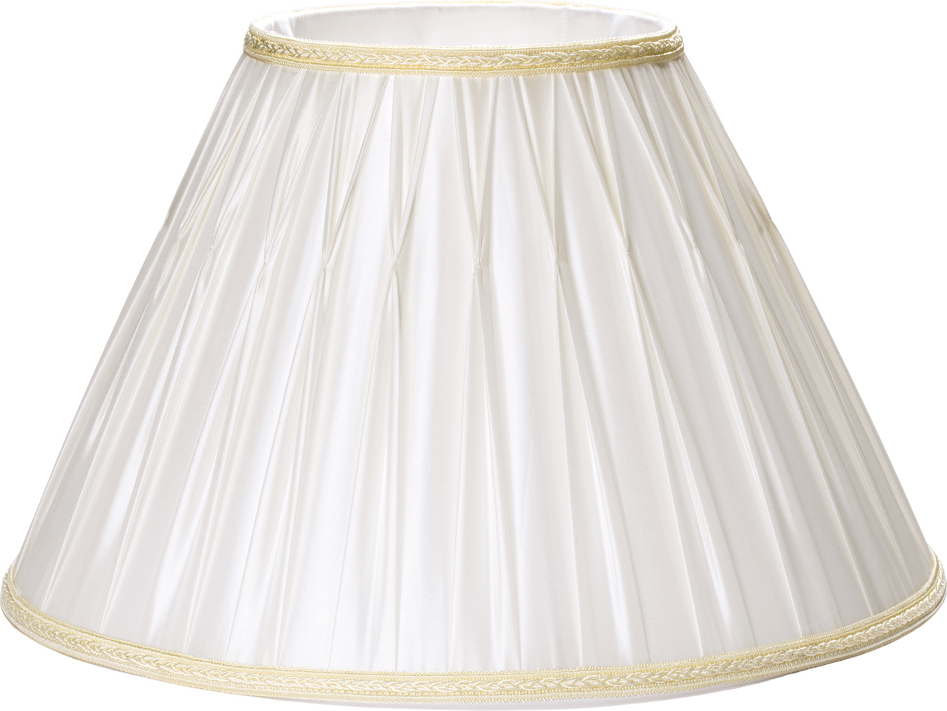 Paralume Tronco Di Cono 30 Cm In Tessuto Beige Lurex E27 Made In Italy - 3