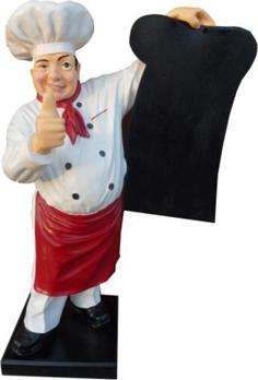 AEA Werbe Tafel Koch Figur Statue Skulptur Werbefigur Menütafel Werbeaufsteller Neu