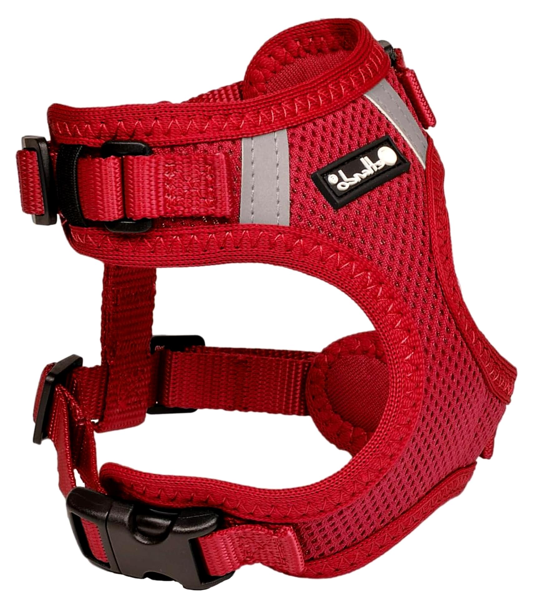 Markenlos Brustgeschirr Mesh Vest Rot M (Halsumfang 32-37 cm, Brustumfang 41-53 cm)