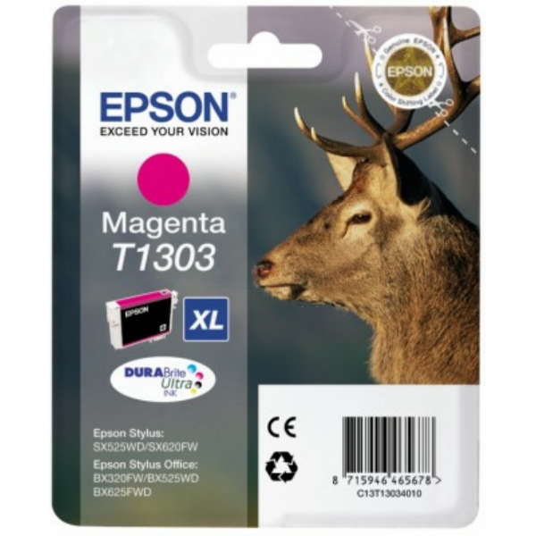 Epson Original-Patrone Magenta mit hoher Kapazitt C13T13034022 fr WorkForce