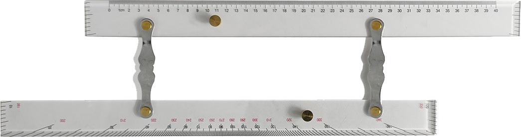 TWO TREES Parallellineal für die Schifffahrt, klare Skala, hohe Genauigkeit, transparent, 450 mm / 17,71 Zoll