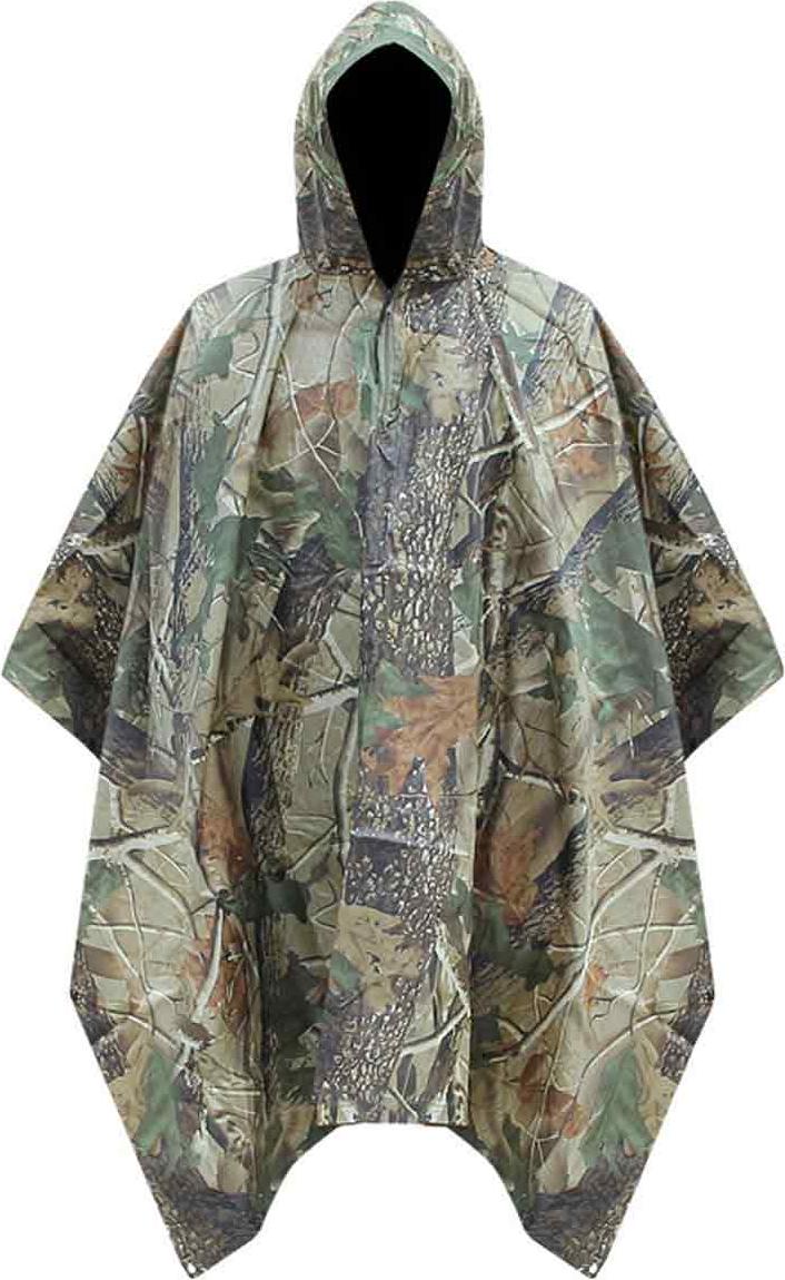 Einemgeld Regenponcho wasserdichter Poncho Uni Regenmantel mit Kapuze Jagd Camping Wandern Regenponcho Fahrradponcho K-PCXJ-20251024-99