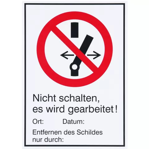 DEHN+SOEHNE DEHN WuH-Schild Nicht schalten 700054