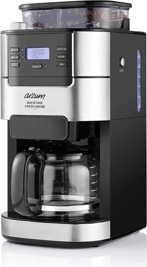 ARZUM AR3092 Brewtime Fresh Grind Filterkaffeemaschine Kaffeemaschine mit Mahlwerk