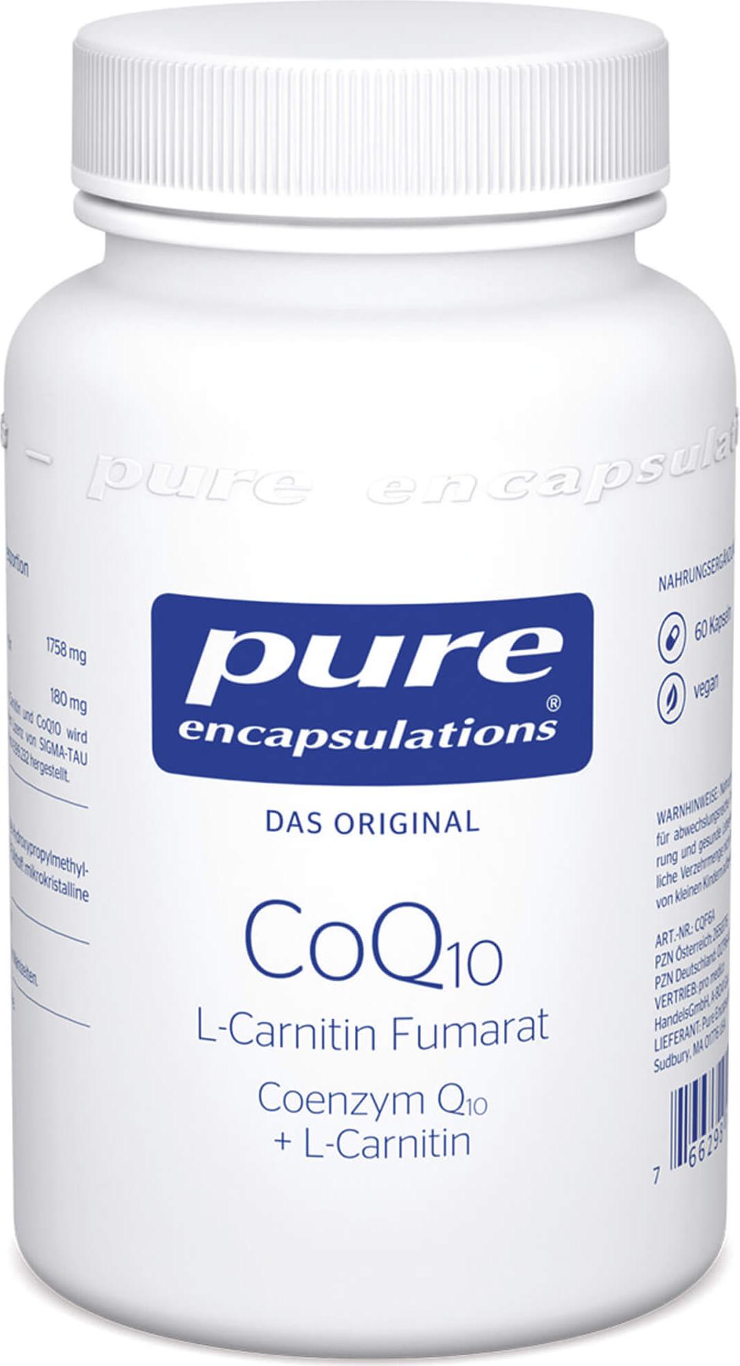 Pro Medico Pure Encapsulations CoQ10 L-Carnitin Fumarat Kapseln, 60 St. Kapseln 02796440