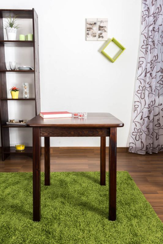 Steiner Shopping Massivholz Tisch, Nussbaum, 70x70x75 cm, mit natürlicher Oberflächenbehandlung