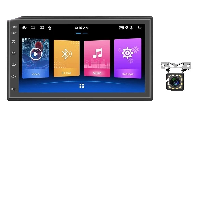 Autorádio, multimediálny prehrávač Android, dotykový displej, 7 palcov S kamerou