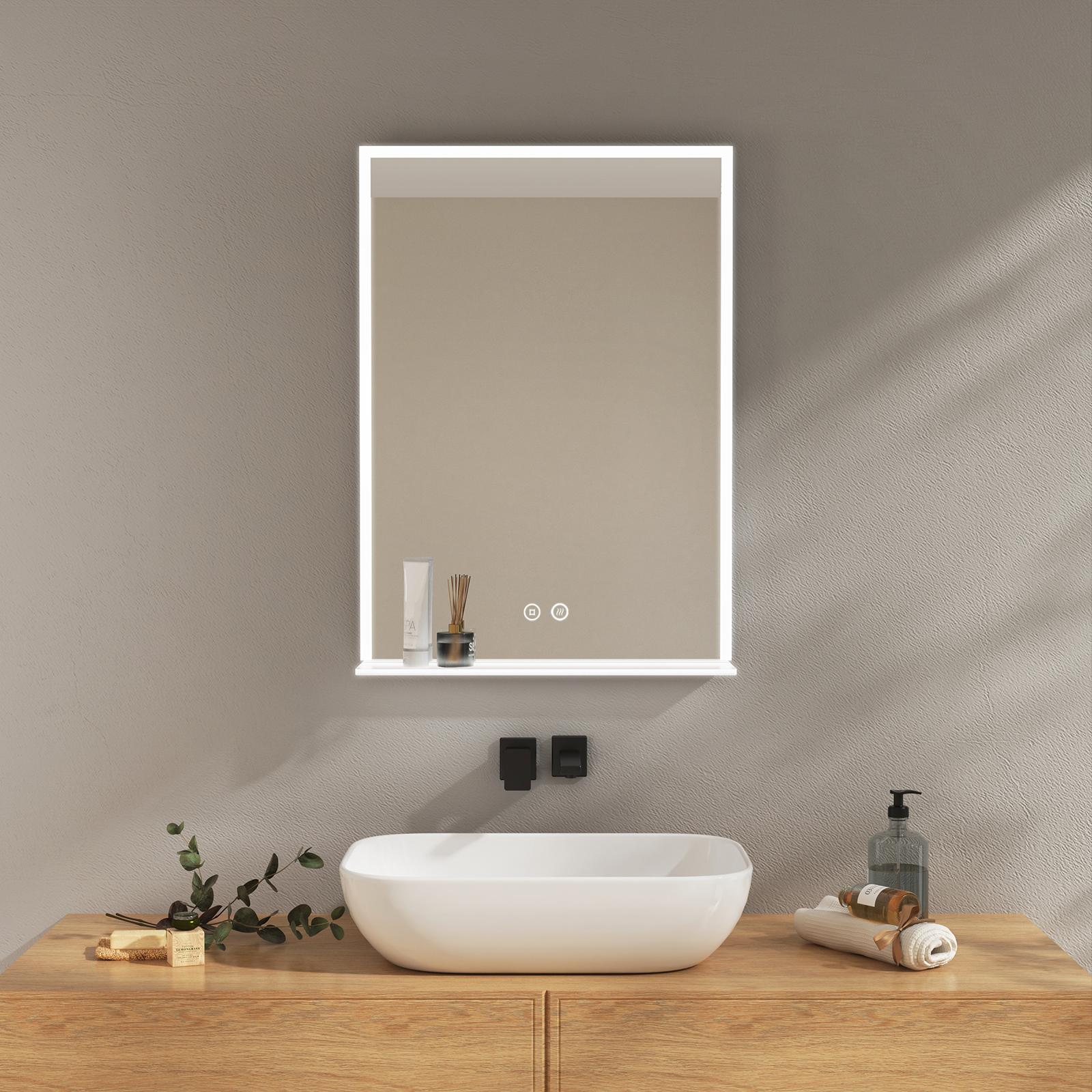 EMKE LED Badspiegel 50x70cm Badezimmerspiegel Mit Beleuchtung