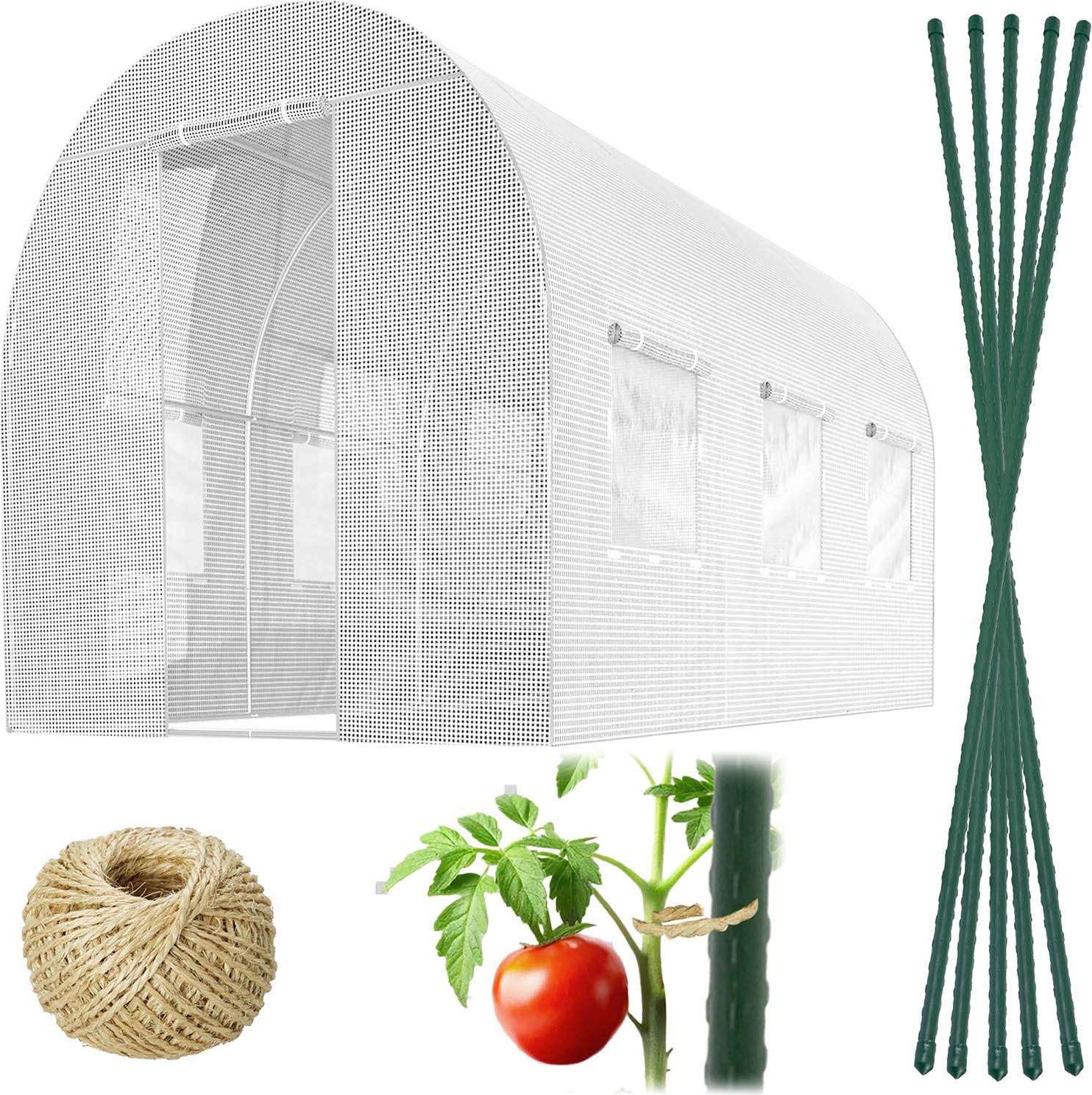 B2X Gartentunnel 2 x 3 m (6 m2) weiß Plonos