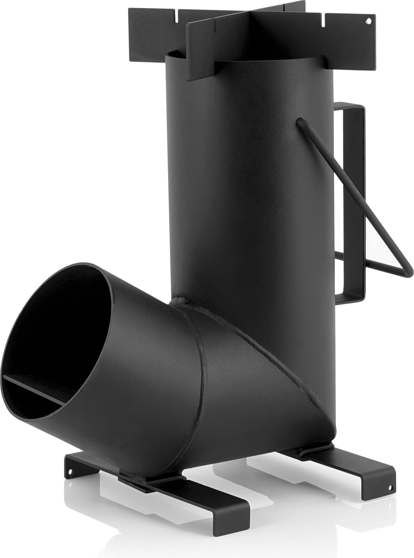 BBQ-Toro Rakete #2 Rocket Stove – Rookvrije Buitenkachel Voor Hout, Houtskool Of Biomassa – Grijs, Ø32 X 29 Cm