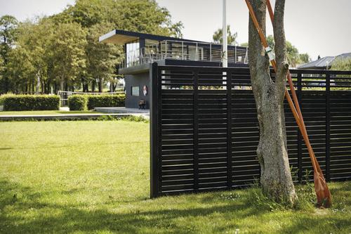 Zaun Teilelement PLUS Decora 90 x 180 cm RAL 9005 schwarz