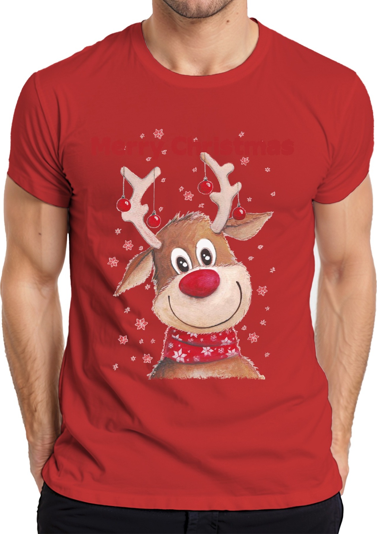 Renna Merry Christmas da colorare - - Letterine, biglietti