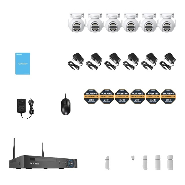 Bezpečnostný kamerový systém WiFi, bezdrôtový kamerový systém, obojsmerný zvuk, žiadny, 3MP 6PCS kamera