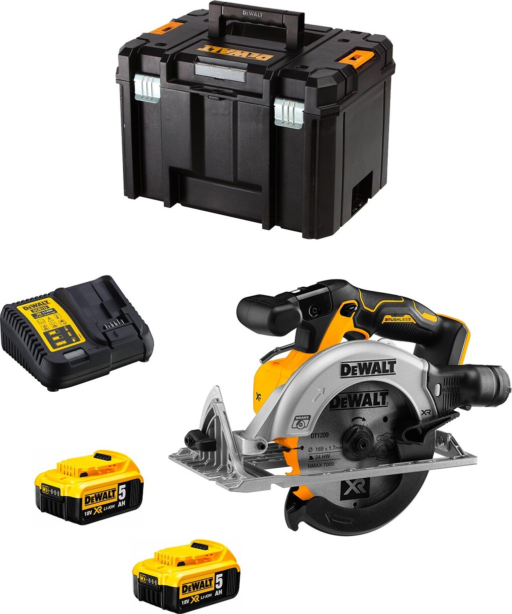 Handkreissäge DeWALT DCS565P2T (2 x 5,0 Ah + DCB115 + TSTAK VI)