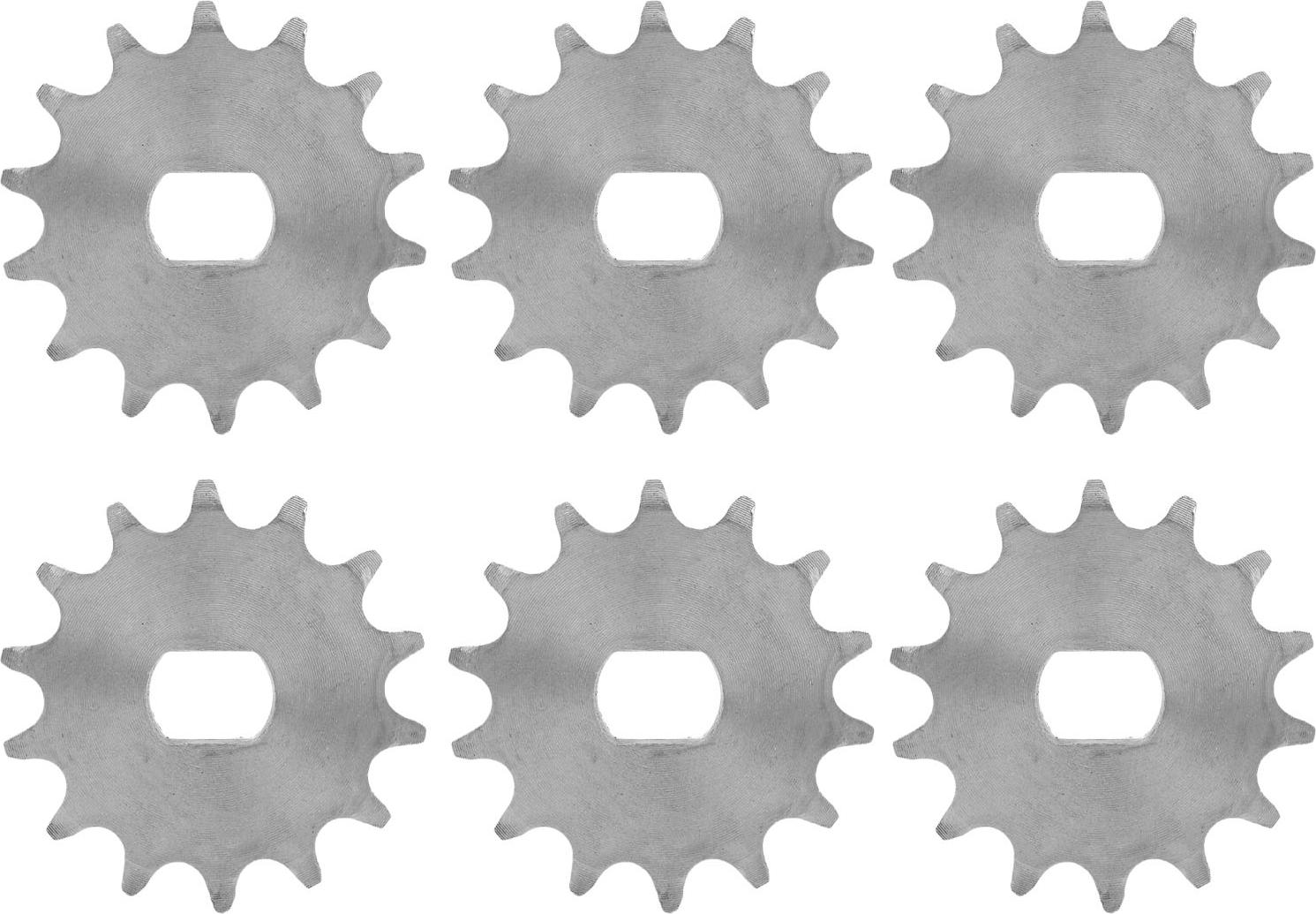 Gistuch 6 -pcs -Kettenradfahrradrad -Geschwindigkeitsgeschwindigkeit Schnitt Motorzubehör 420 Typ 14 Zähne Innendurchmesser 12 x 17 mm