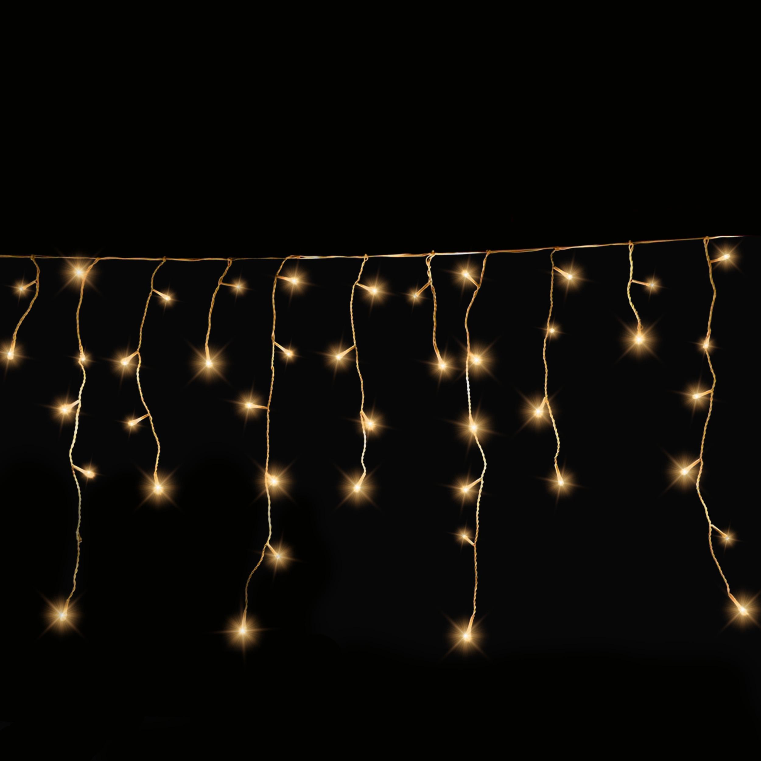 Gartenpirat LED-Eisregen-Lichterkette LED Beleuchtung Lichterkette Eisregen : Warmweiß : 24 m GP6148
