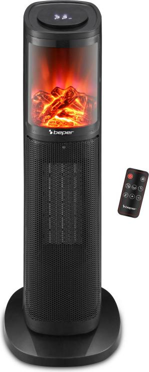 Beper Säulen-Keramik-Heizlüfter – LED-Flamme