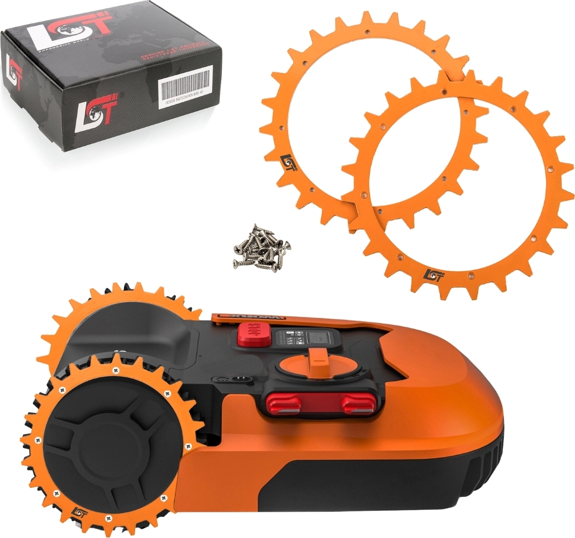 LST 2-teilig Mähroboter Traktionsverbesserung Orange Ø 180 mm für BOSCH STIGA WOLF LP-2680