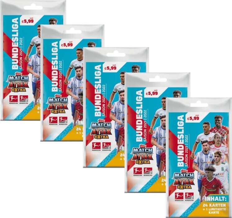 Topps Match Attax EXTRA Bundesliga 2021/22 - 5 Blister 2522