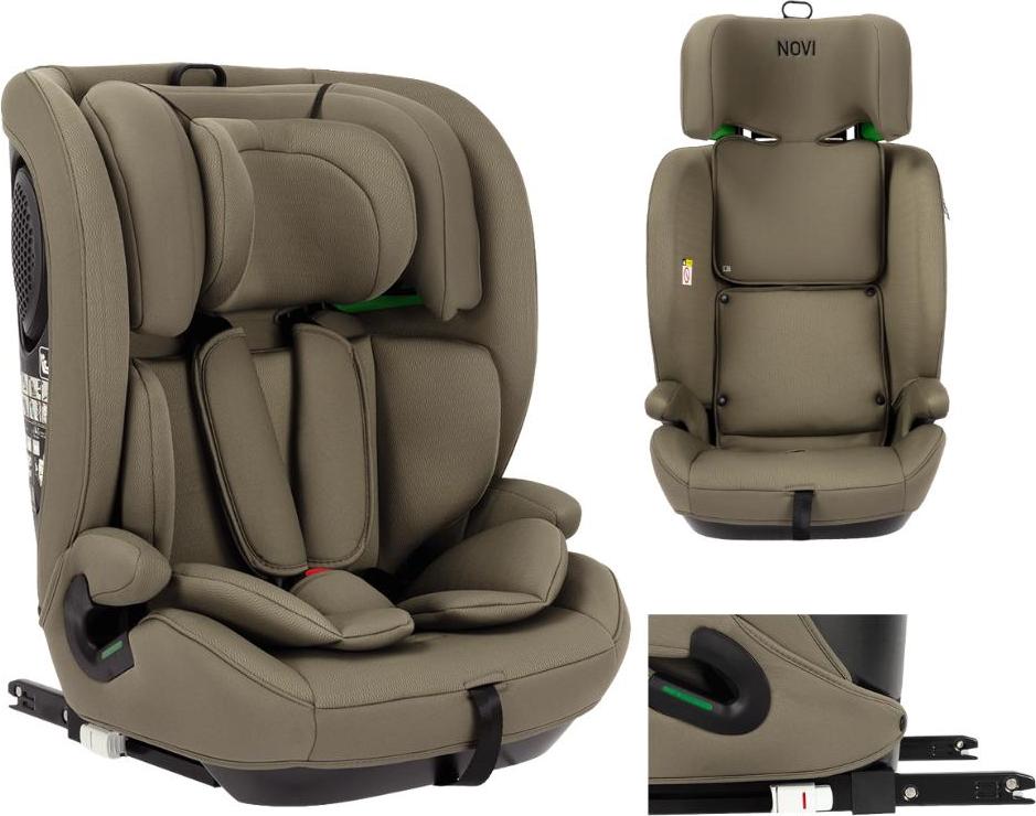 Novi Jules V2 i-Size Kindersitz (R129) – Isofix & Top Tether – 76–150 cm – 5-Punkt-Gurt - Taupe