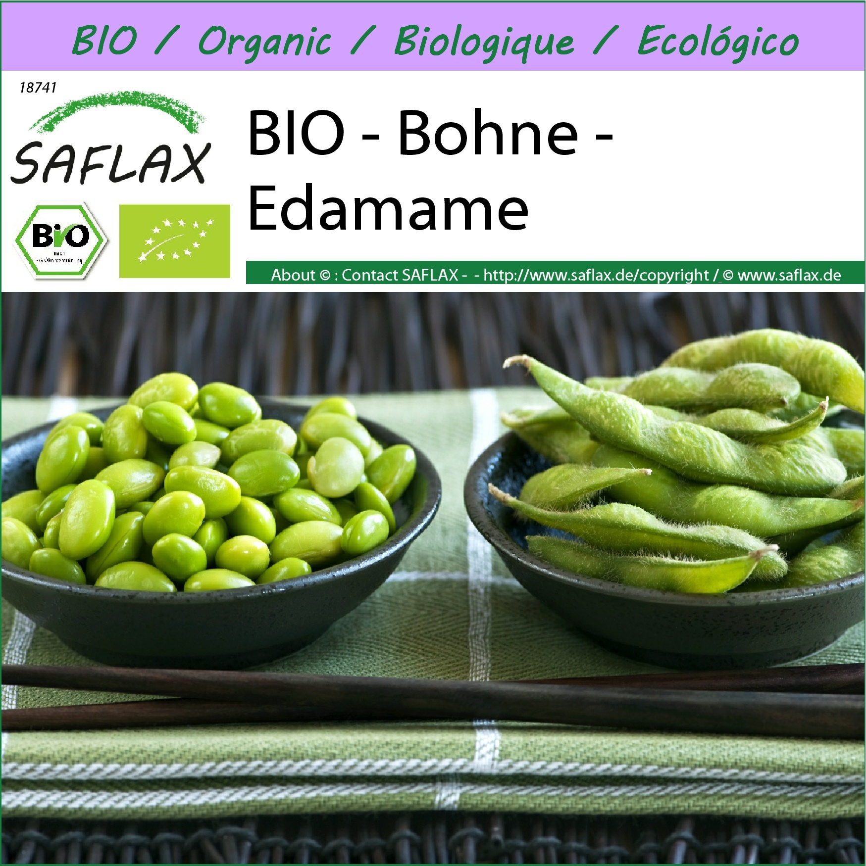 SAFLAX Bohne Edamame 8 Samen Glycine Kaufland.de