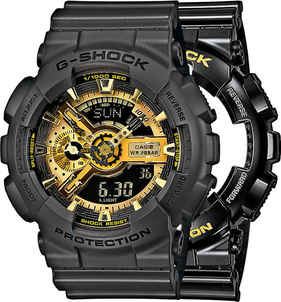 Hodinky Casio G-Shock SET GA-110GB-1AER + BEZEL 10467795 + BAND 10467764 20BAR