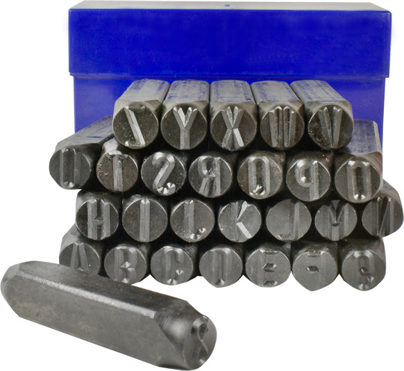 Kutlu Einschlagbuchstabenset Buchstabenstempel Stempelbuchstaben 4 mm 10073250