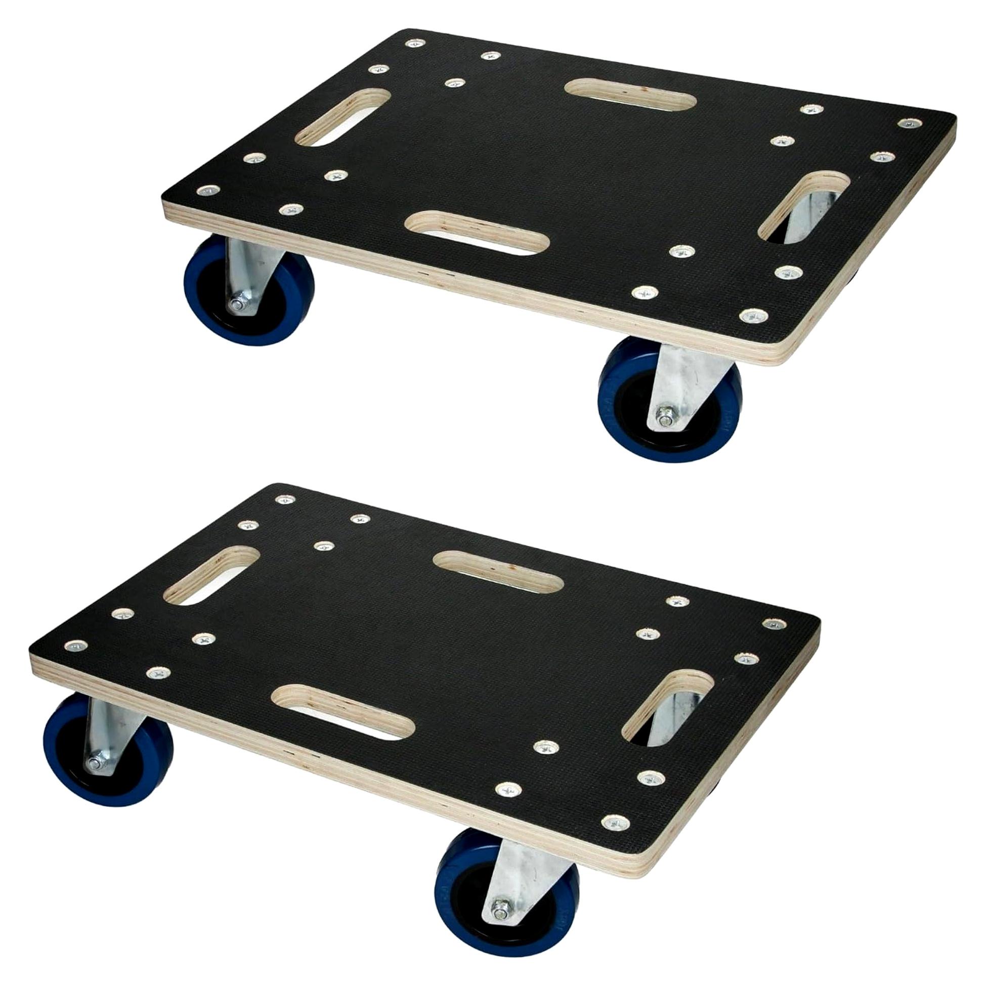 Markenlos 2er Set Transportroller 35x50 cm bis 800 kg, PP-Räder, Transporthilfe für Umzüge und Möbeltransport