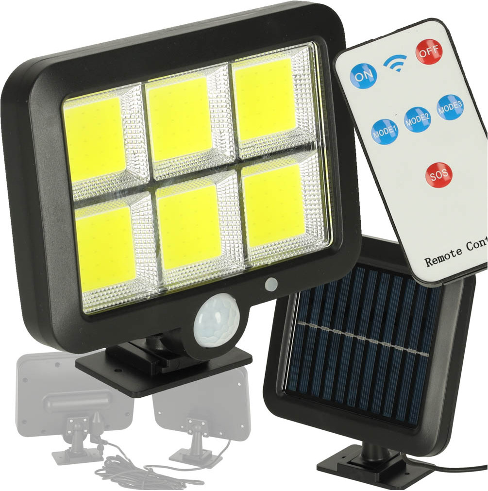 Solárna lampa so senzorom pohybu a súmraku 120 LED
