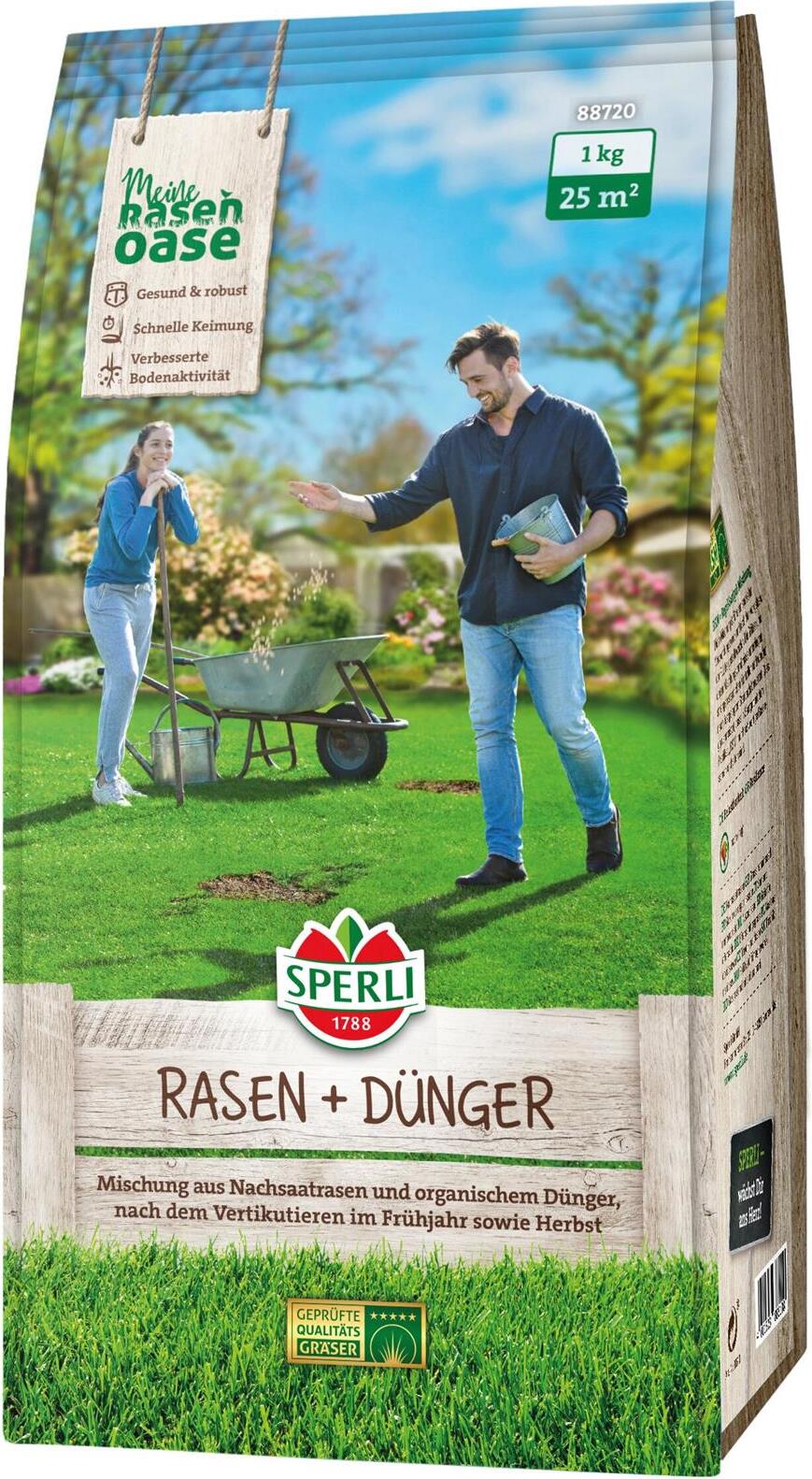 Sperli GmbH Nachsaatrasen mit Dünger Sperli 1 kg 25 m² 88720