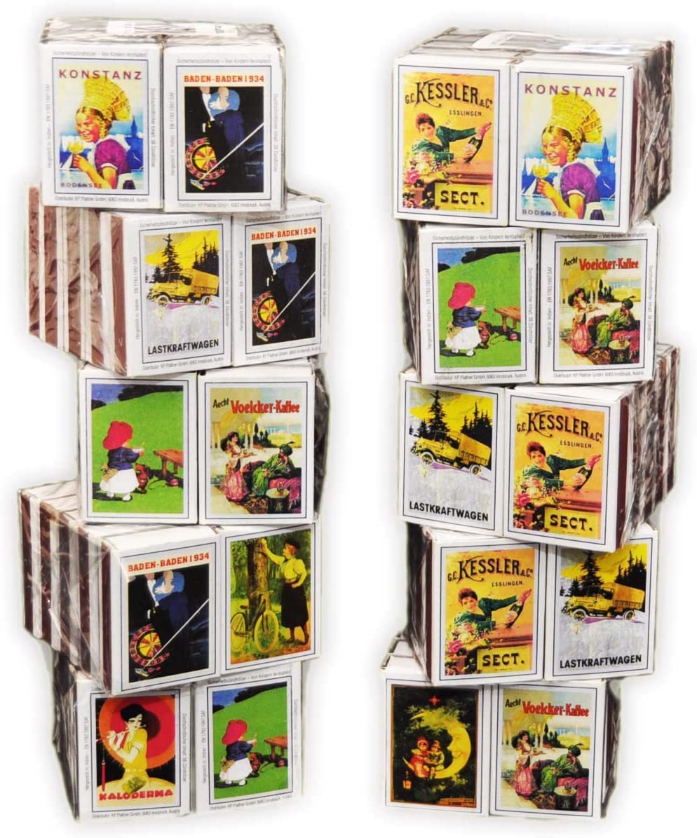 Streichhölzer 18 Schachteln Nostalgie Zündholzschachtel 720 Retro Zündhölzer 