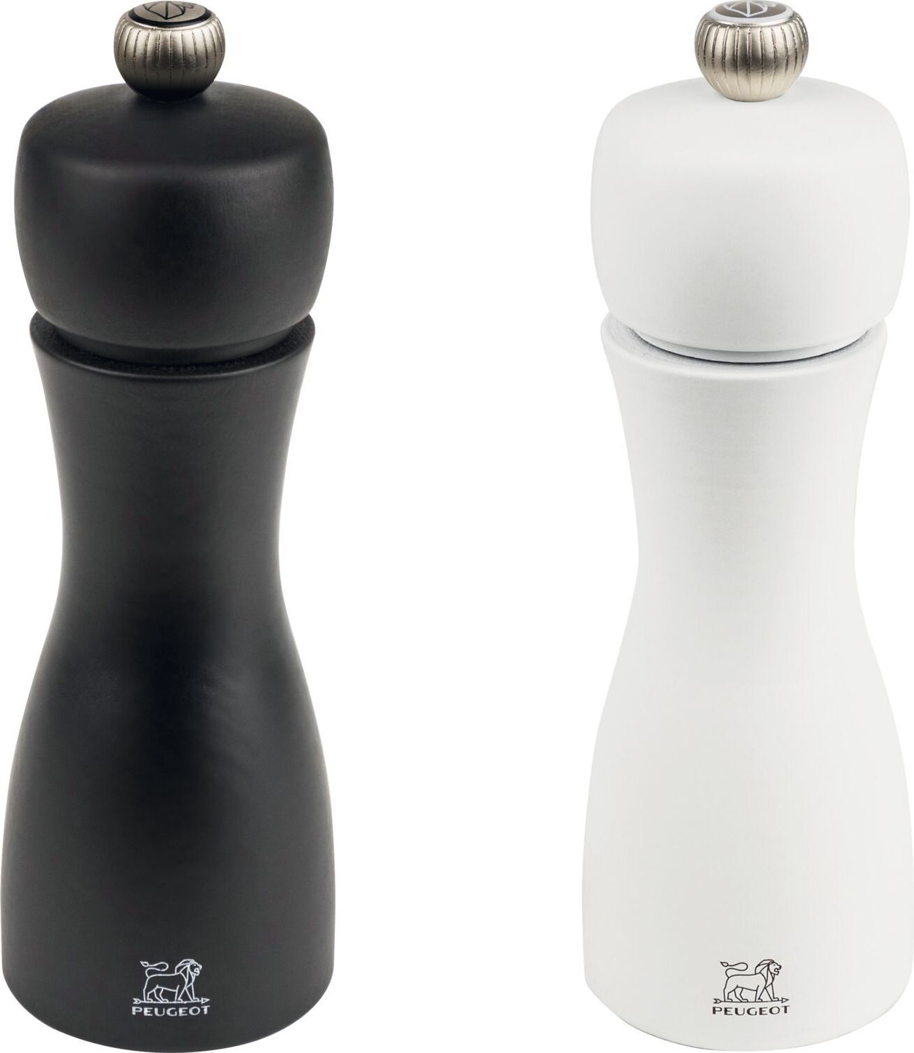 Vzaahu Lot De 2 Moulins à Poivre Et Sel Céramique Réglable – Argenté, Inox & Verre Borosilicaté Set Poivrier Sel Argent