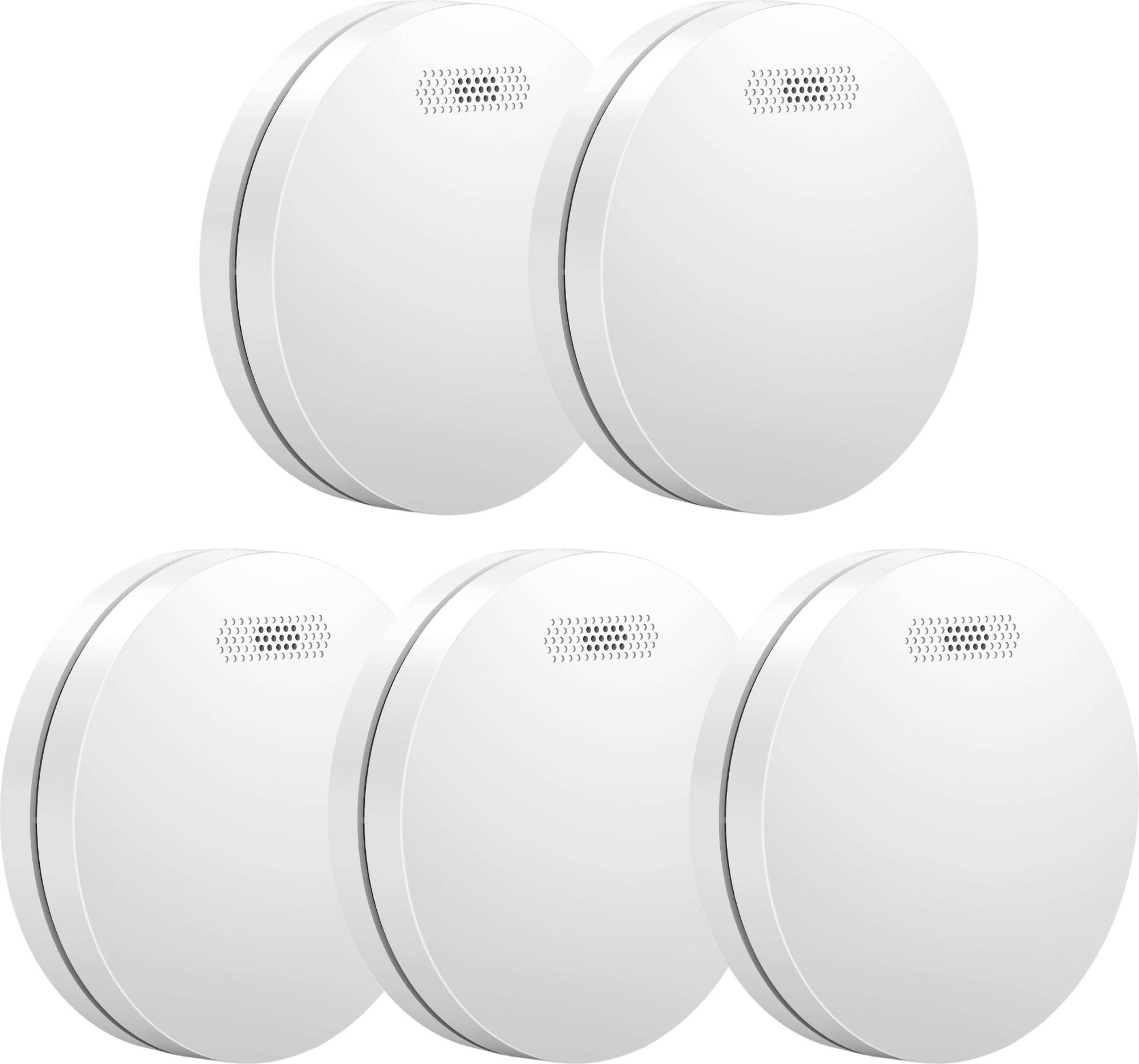 Aroha Link Hitzemelder/Rauchmelder Vernetzt - 10 Jahre Batterie - Feuer/Hitzemelder Vernetzbar - 5 set SM11HR