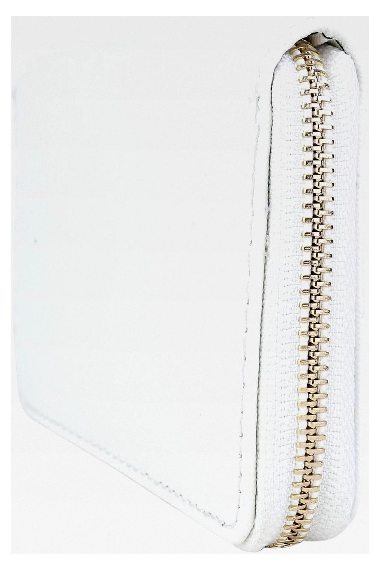 Markenlos Damen Geldbörse unifarben weiß