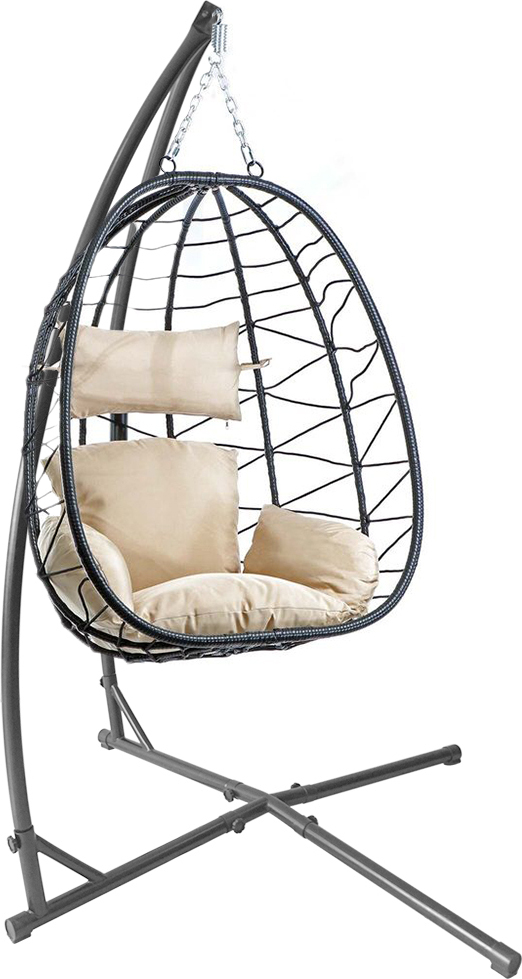 WYCTIN Hängesessel Gestell Hängesesselgestell 214cm Hängestuhl Ständer bis 120kg (Ohne Hängematte) 463909
