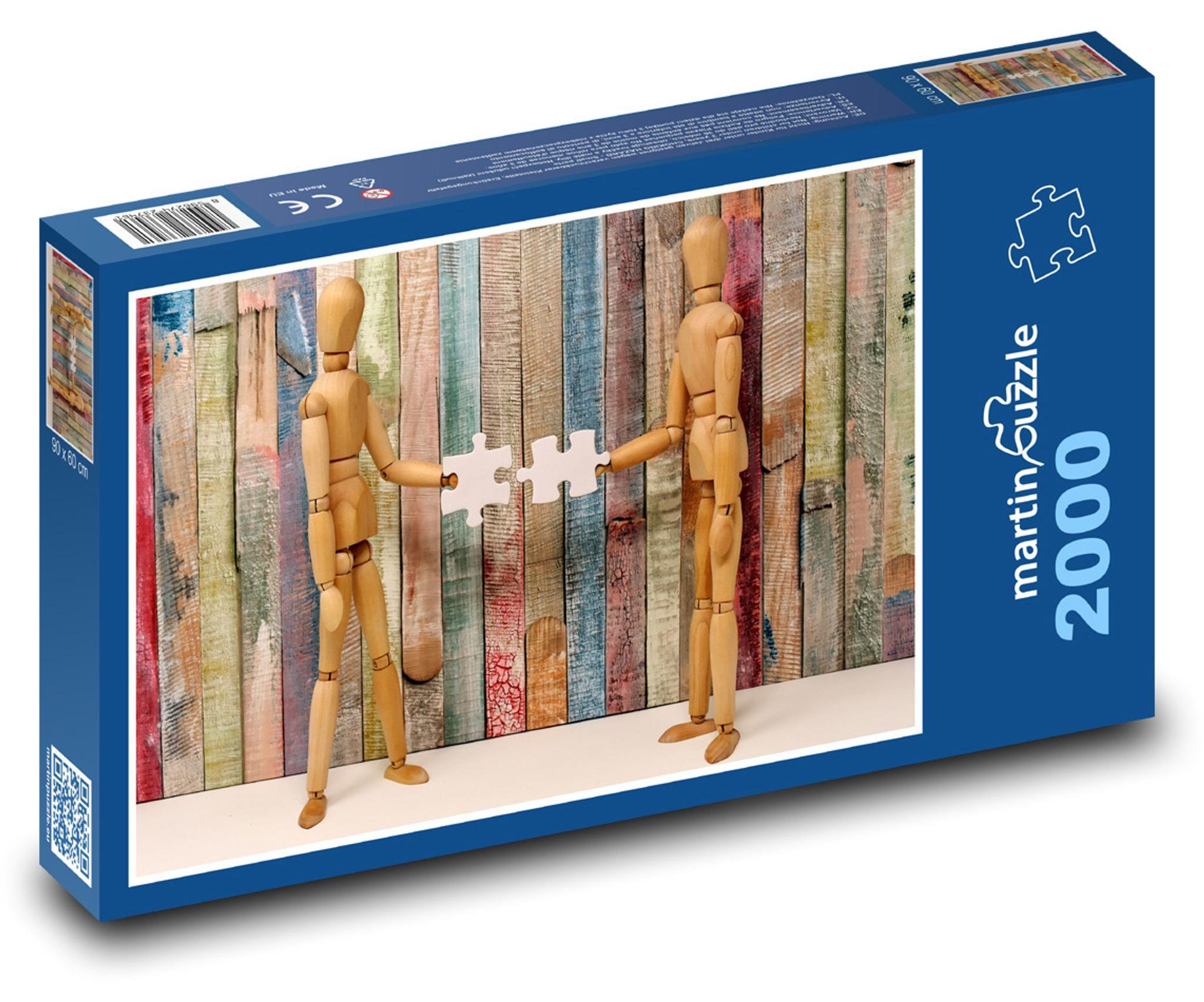 MCprint Puzzle 2000 Teamarbeit - Hand in Hand - martinpuzzle