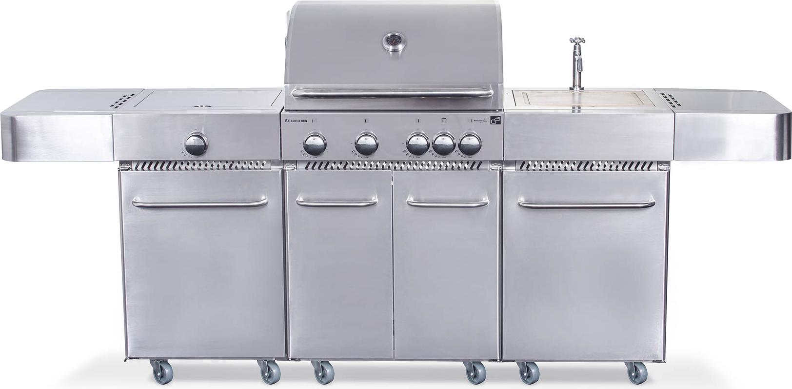 G21 Arizona, BBQ Kitchen Premium Line 6 Brenner + Druckminderventil GA-BBQARZ