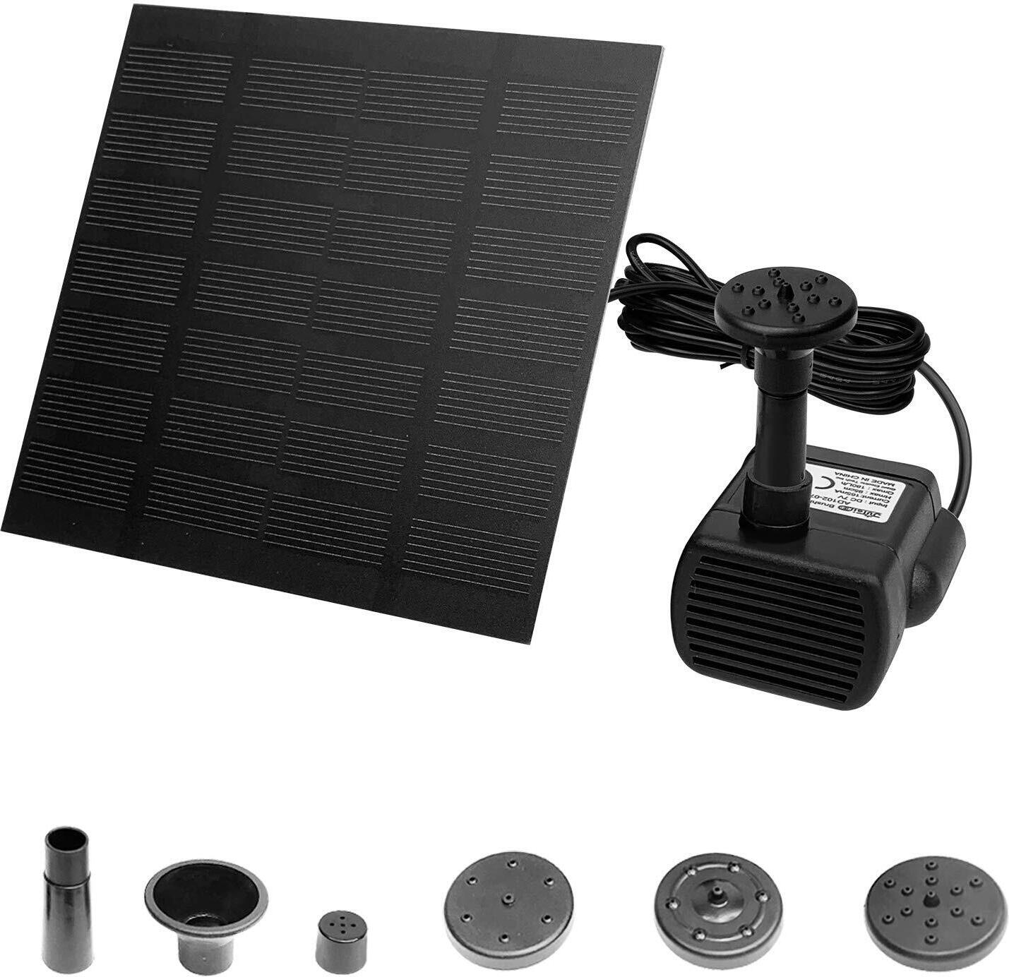 FIVMEN Wasserpumpe Solar 1.8W - Solarpumpe Teichpumpe Springbrunnen für Miniteich, Garten