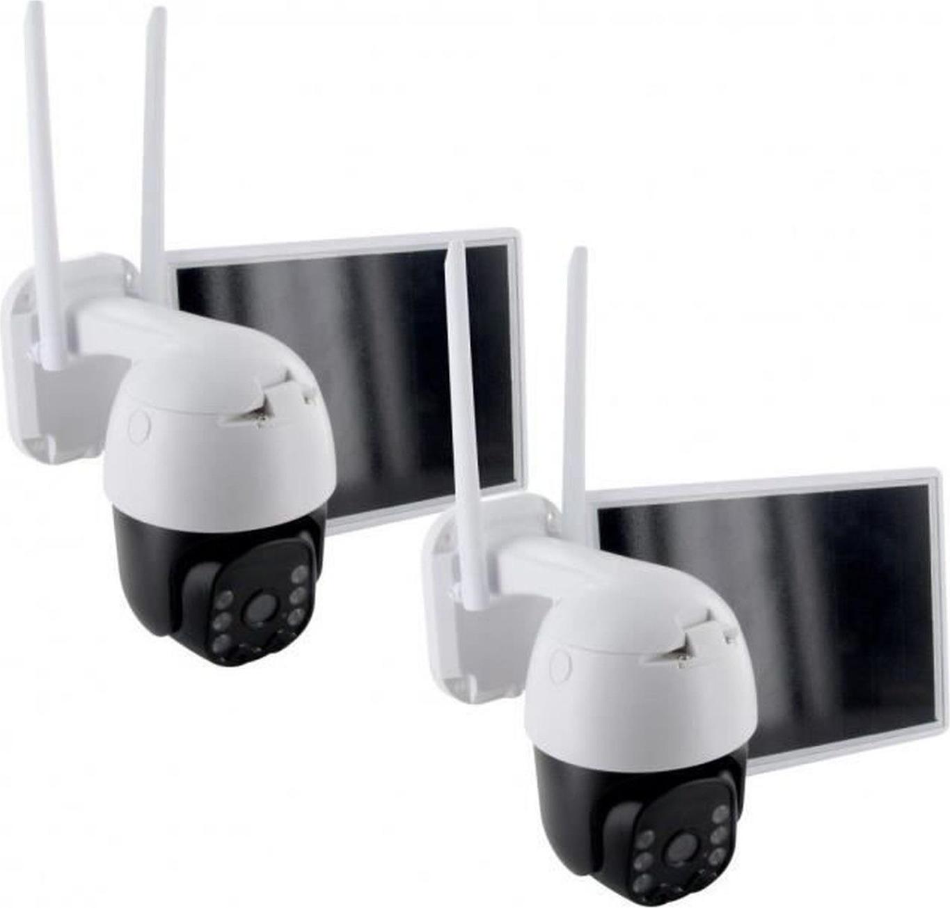 Chacon 2 Außenkameras mit Solarpanel 2-IPCAM-DM02 - WLAN