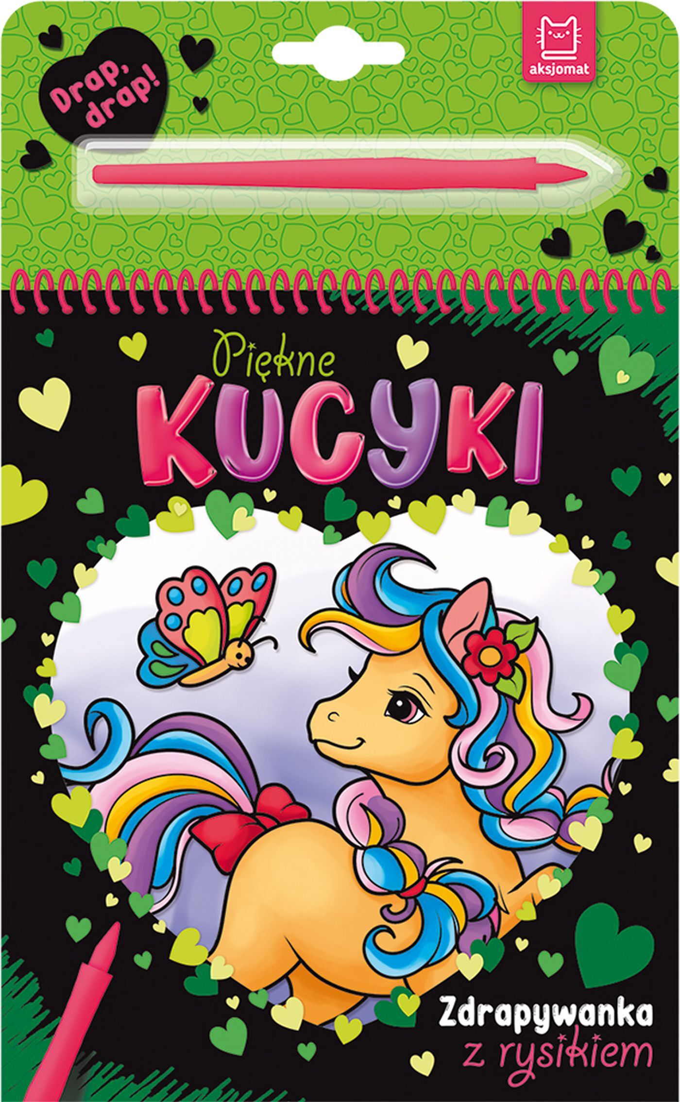 Aksjomat Schöne Ponys Scratchboard mit Griffel 39969